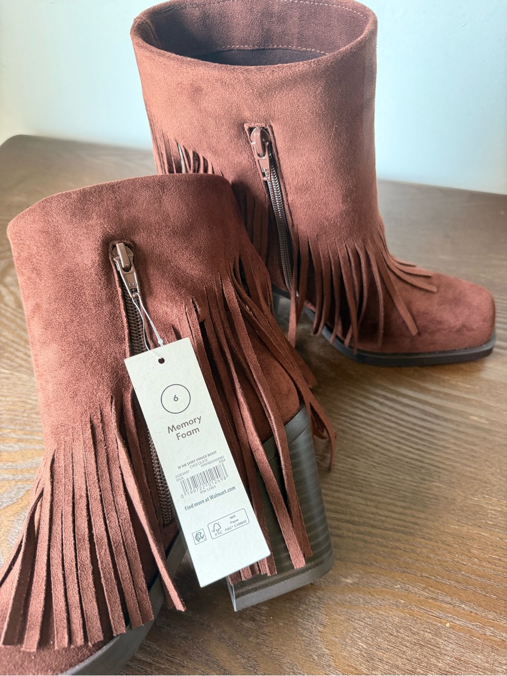 Faux Suede Fringe Booties - Picture 7 of 8